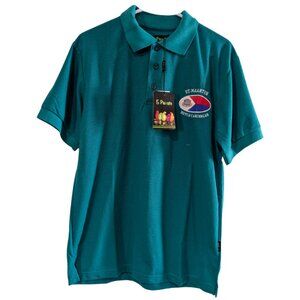 5 Parrots Men's Green Polo Shirt, Size L, St. Maarten, Dutch Caribbean, NWT